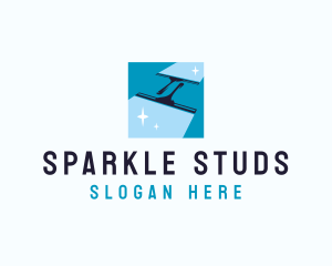 Sparkling Squeegee Cleaning  logo design