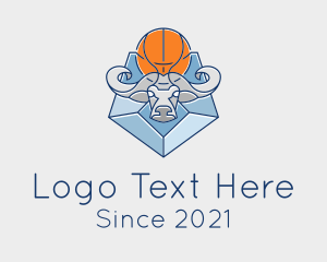 Tournament - Basketball Bull Line logo design