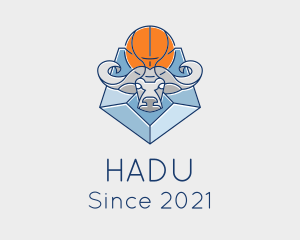 Ball - Basketball Bull Line logo design