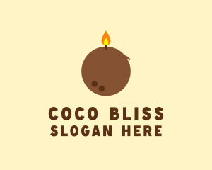 Tropical Coconut Candle  logo design