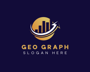 Growth Arrow Graph logo design