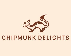 Chipmunk - Squirrel Woodland Animal logo design