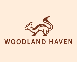 Woodland - Squirrel Woodland Animal logo design
