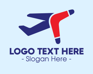 Australia - Boomerang Airplane Travel logo design