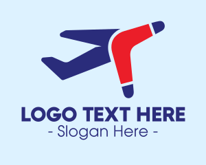 Boomerang - Boomerang Airplane Travel logo design