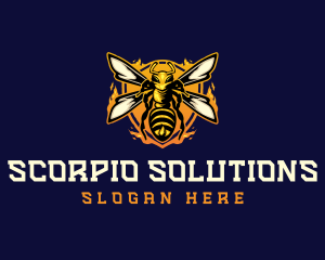  Insect Wasp Hornet logo design