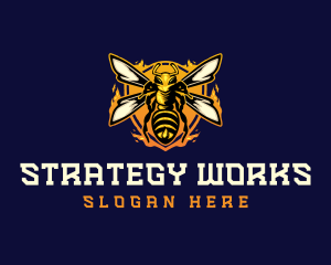  Insect Wasp Hornet logo design