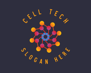 Cell - Viral Atom Science logo design