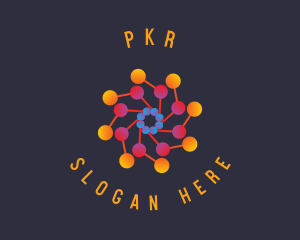 Proton - Viral Atom Science logo design