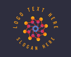 Biological - Viral Atom Science logo design
