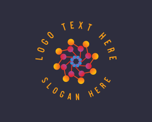 Bio - Viral Atom Science logo design