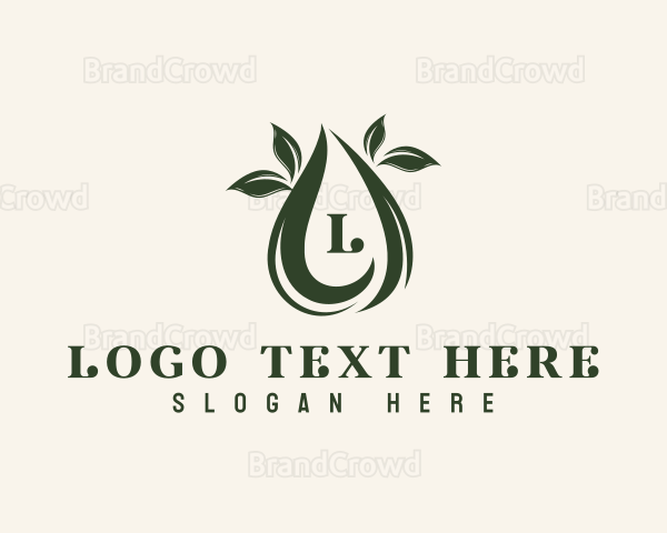 Eco Leaf Droplet Logo