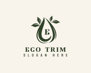 Eco Leaf Droplet logo design