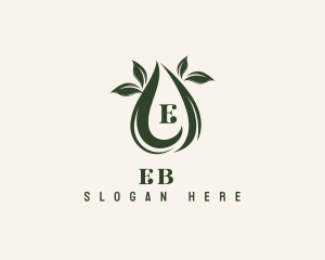 Eco Leaf Droplet logo design