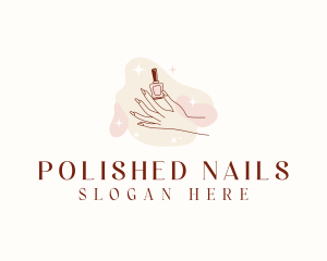 Beauty Hand Nail Polish logo design