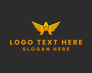 Delivery - Luxury Crown Wing logo design