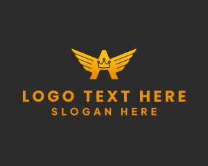 Workshop - Luxury Crown Wing logo design