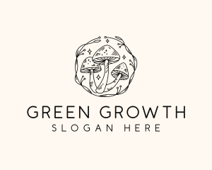 Magical Mushroom Garden logo design