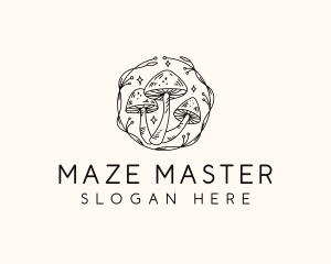 Magical Mushroom Garden logo design