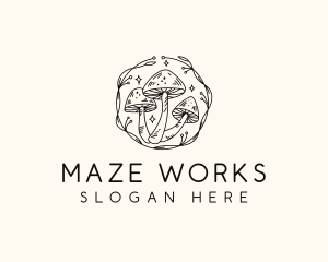 Magical Mushroom Garden logo design