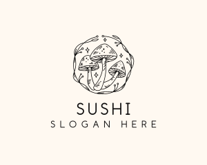 Magical Mushroom Garden logo design