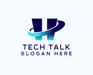 Developer - Tech App Letter H logo design