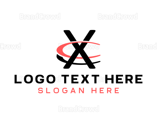 Modern Red Letter X Logo