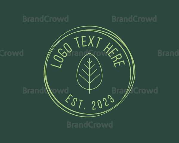 Eco Vegan Leaf Logo