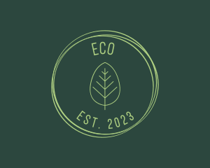Eco Vegan Leaf logo design