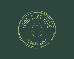 Eco Vegan Leaf Logo