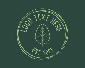 Leaf - Vegan Leaf Badge logo design