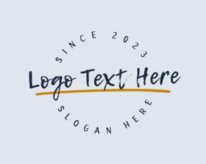 Retro - Brush Script Business logo design