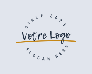 Grunge - Brush Script Business logo design