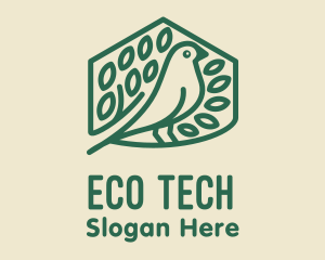 Ecosystem - Green Birdhouse Monoline logo design