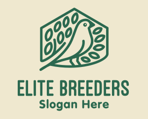 Breeding - Green Birdhouse Monoline logo design