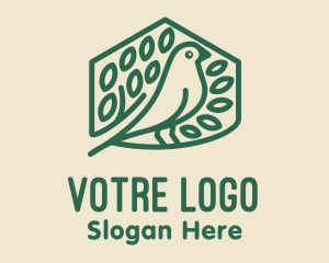 Branch - Green Birdhouse Monoline logo design