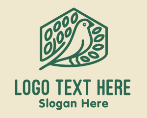 Ecosystem - Green Birdhouse Monoline logo design