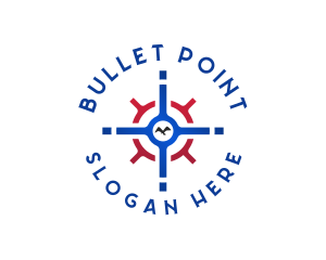 Gun - Shooting Target Crosshair logo design