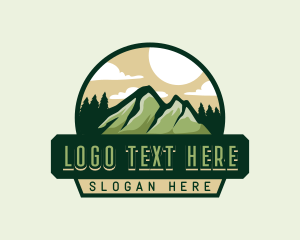 Trekking - Mountain  Nature Camping logo design