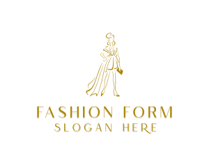 Woman Dress Fashion logo design