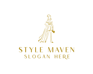 Woman Dress Fashionista logo design