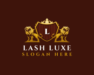 Luxury Lion Crest logo design