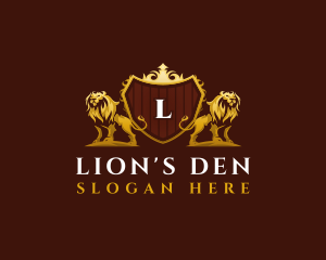 Luxury Lion Crest logo design