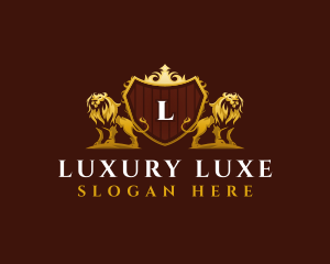 Luxury Lion Crest logo design