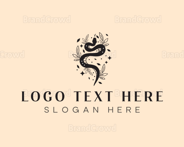 Floral Snake Boho Logo