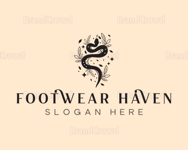 Floral Snake Boho Logo