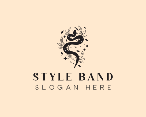 Floral Snake Boho Logo