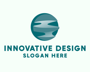 3D Innovation Sphere logo design