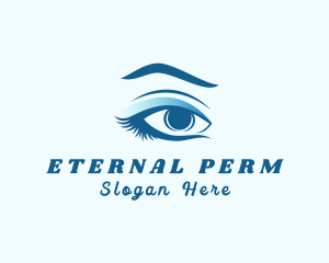 Perm - Woman Eyelash Extension logo design