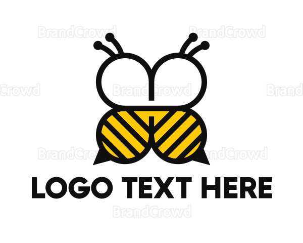Bee Four Leaf Clover Logo